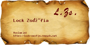 Lock Zsófia névjegykártya